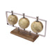 Triple vertical silver Globe stand - WoodenTwist