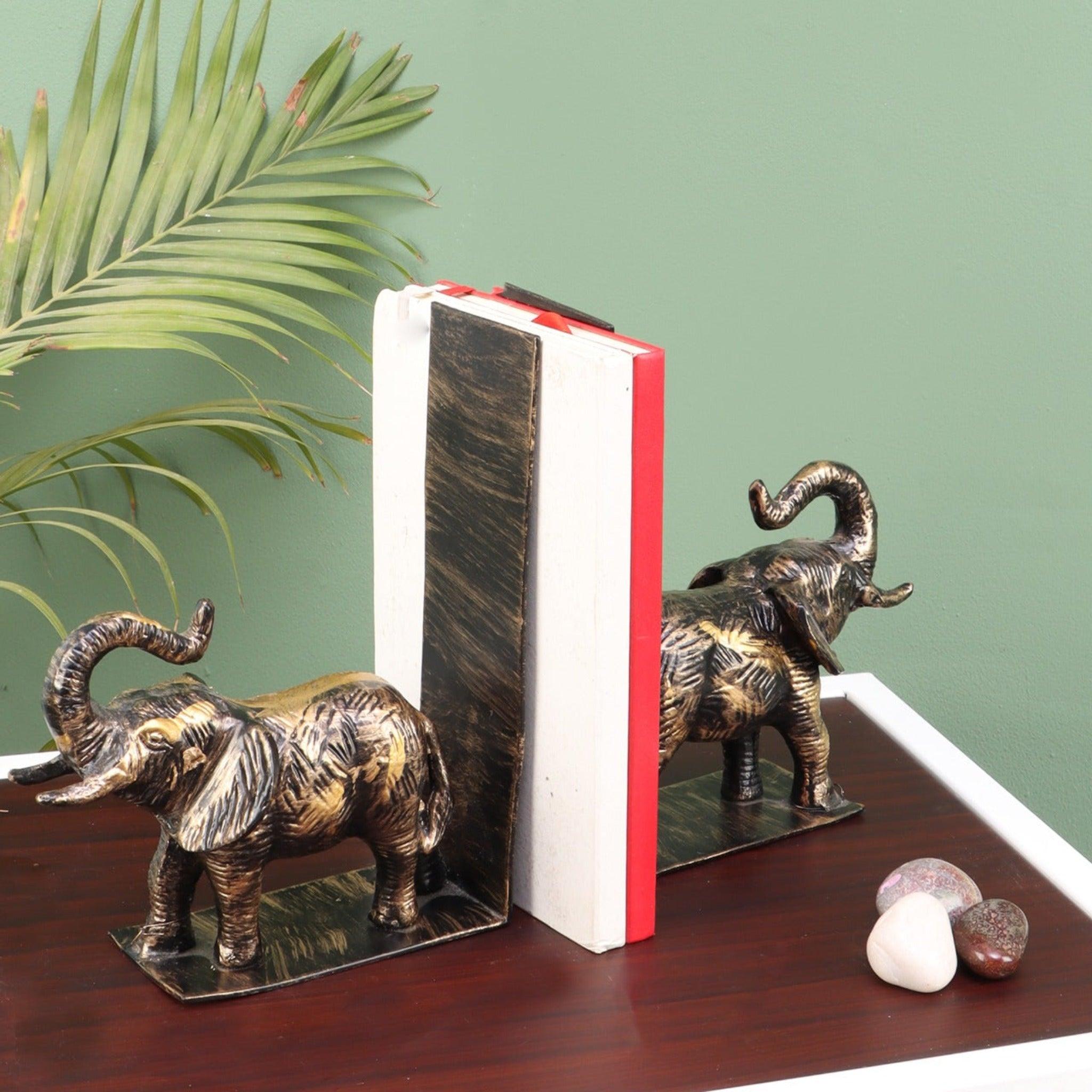 Elephant Bookend Showpiece (Set of 2) - WoodenTwist