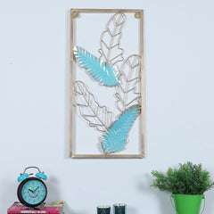 Green & Golden Leaves Rectangular Wall Décor - WoodenTwist