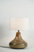 Yogasana Light brown Table Lamp with White Shade - WoodenTwist