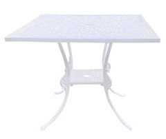 Regalia Series 1 Square Table & 4 Chairs (White) - WoodenTwist