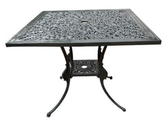 Regalia Series 1 Square Table & 4 Chairs (Grey) - WoodenTwist