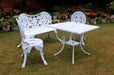 Regalia Series 1 Bench, 1 Square Table & 2 Chairs in (White) - WoodenTwist