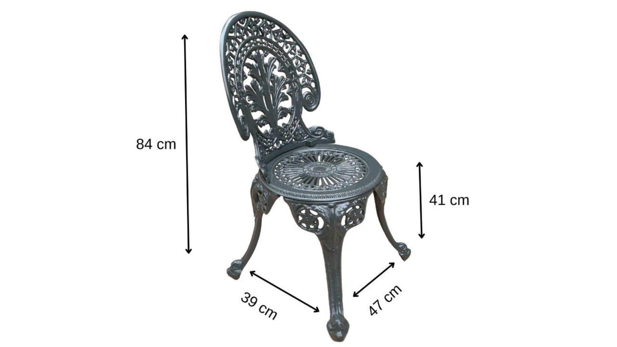 Regalia Series 1 Round Table & 4 Chairs (Grey) - WoodenTwist