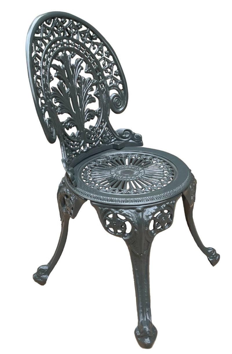 Regalia Series 1 Round Table & 4 Chairs (Grey) - WoodenTwist