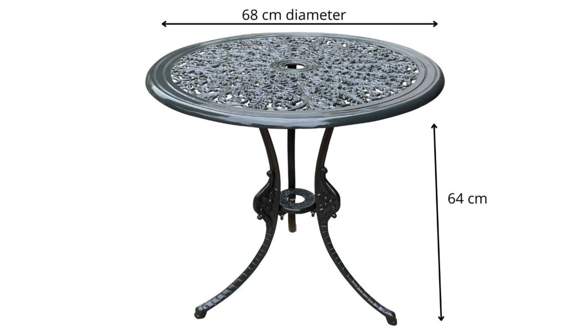 Regalia Series 1 Round Table & 4 Chairs (Grey) - WoodenTwist