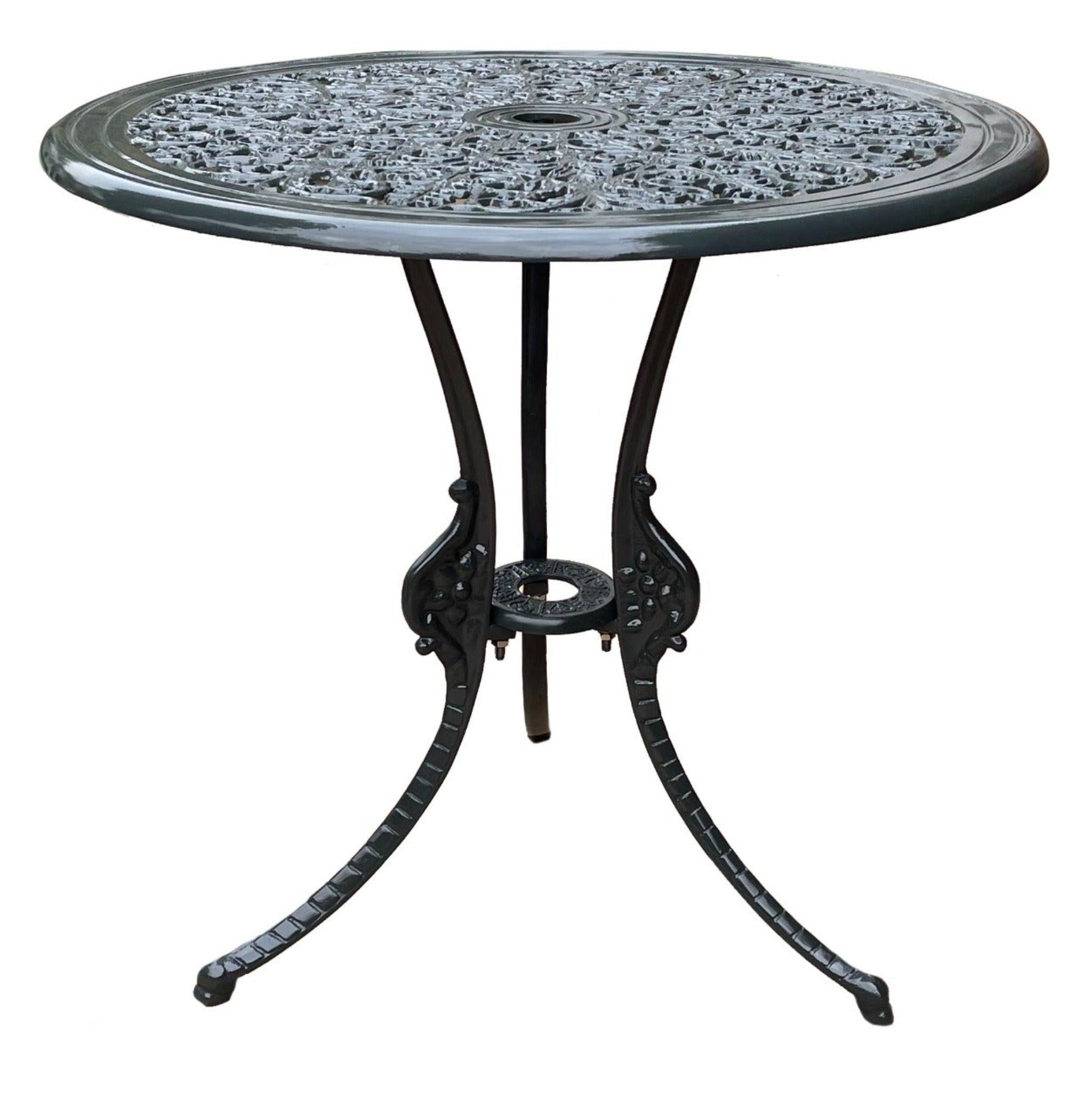 Regalia Series 1 Round Table & 4 Chairs (Grey) - WoodenTwist