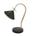 The "Shelby" Adjustable Table lamp in Gold And Black Finish - WoodenTwist