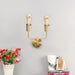 Salcia Gold Artsy Dual Wall light in Gold Finish - WoodenTwist