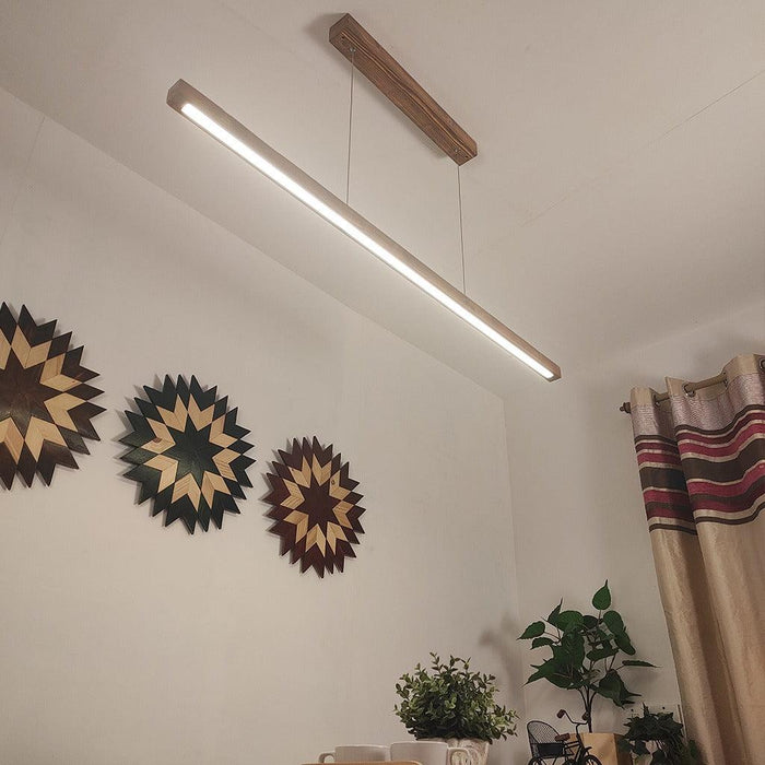 Brigitte 48 Brown Wooden LED Hanging Lamp - WoodenTwist