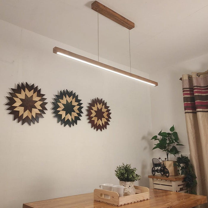Brigitte 48 Brown Wooden LED Hanging Lamp - WoodenTwist