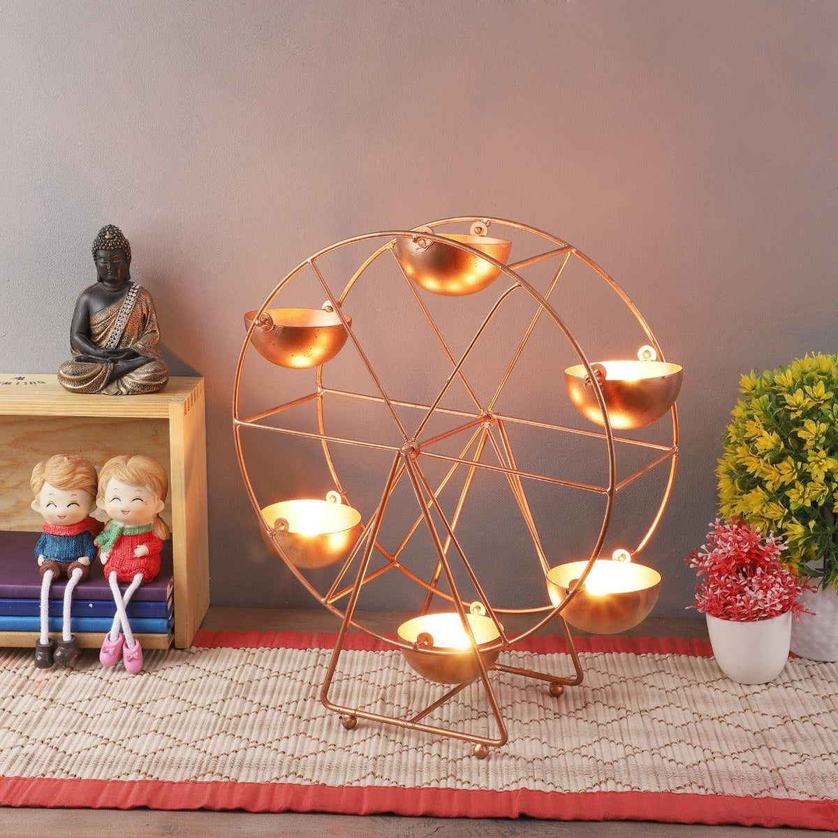 Wheel Revolving Tealight Holder - WoodenTwist