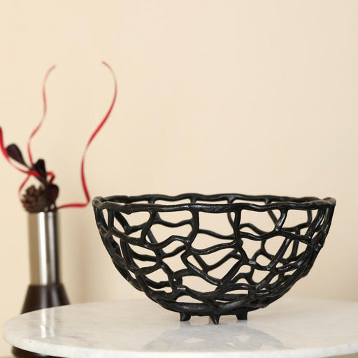 Unique Black Entwined Basket - WoodenTwist