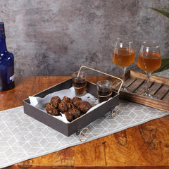 Desi Thela Snacks Platter with Tea Glass - WoodenTwist