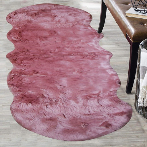 JULPIC Faux Fur Runner Bathroom Mat Pink - WoodenTwist