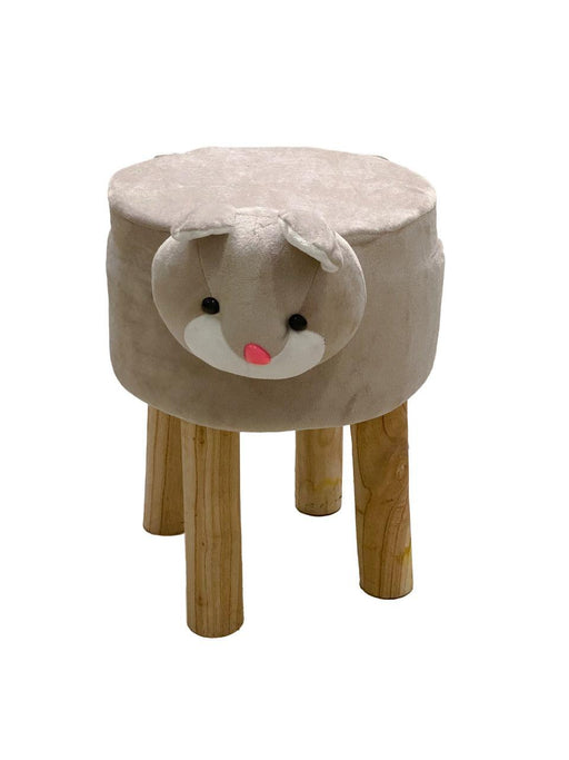 Bear Kids Seating Stool In Brown Colour - WoodenTwist