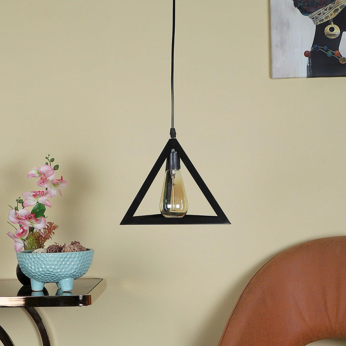 Black Iron Hanging Light - WoodenTwist