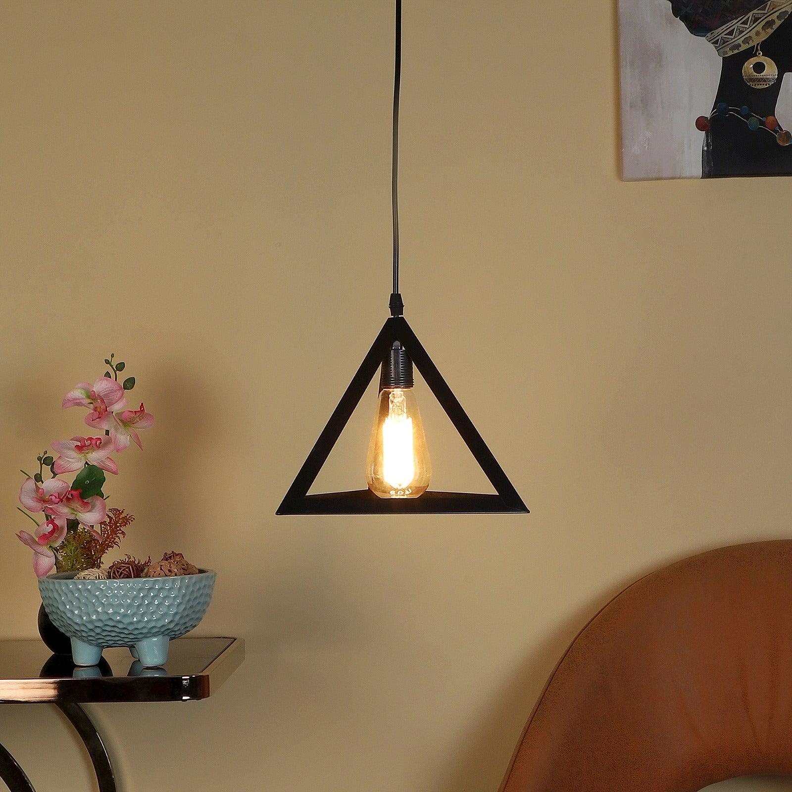 Black Iron Hanging Light - WoodenTwist