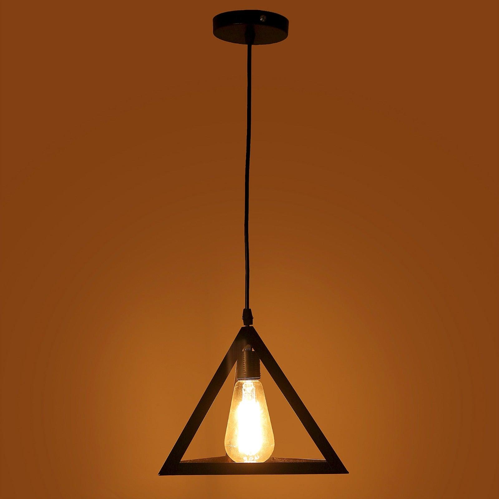 Black Iron Hanging Light - WoodenTwist