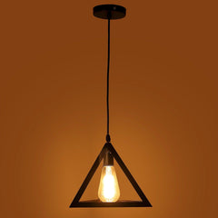 Black Iron Hanging Light - WoodenTwist