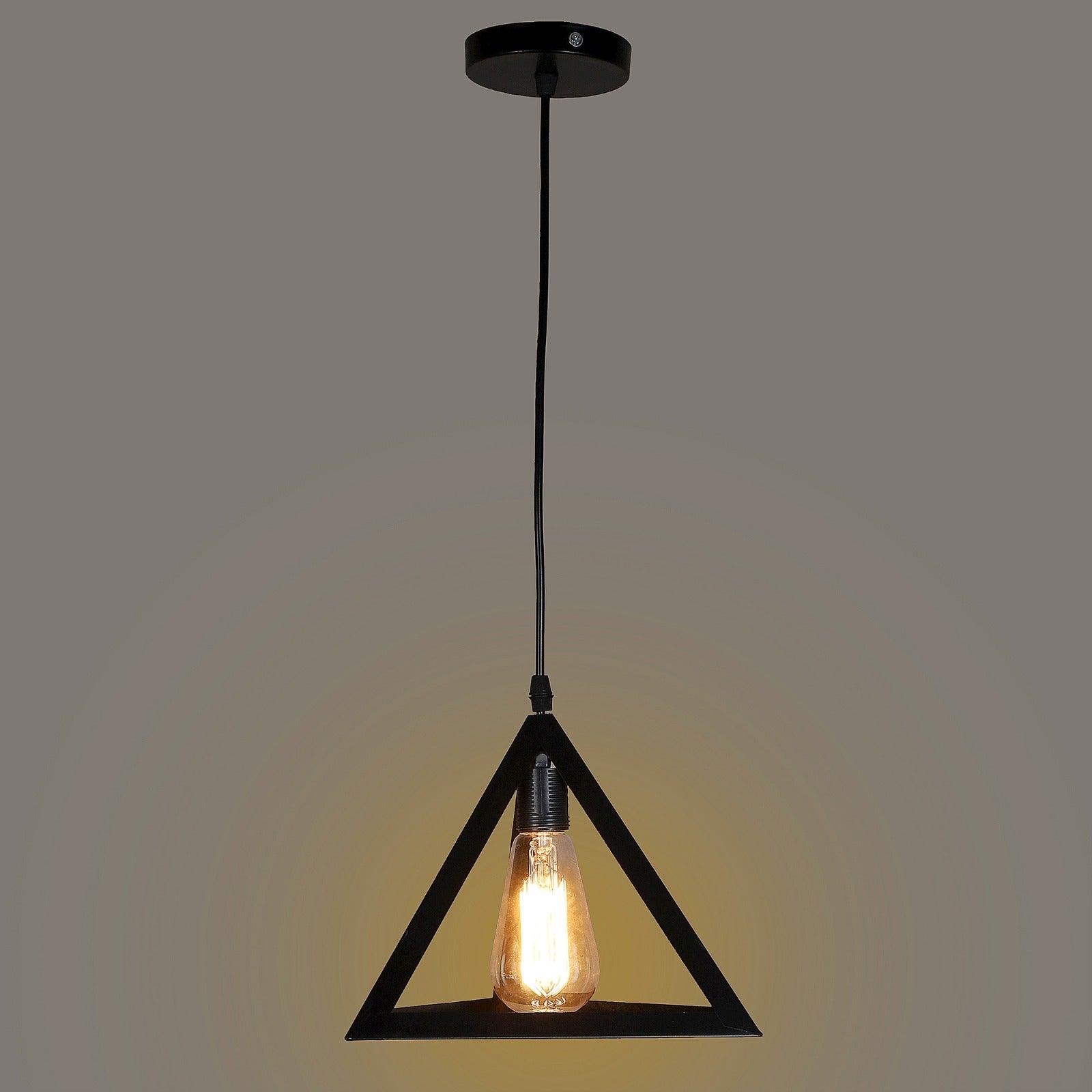 Black Iron Hanging Light - WoodenTwist