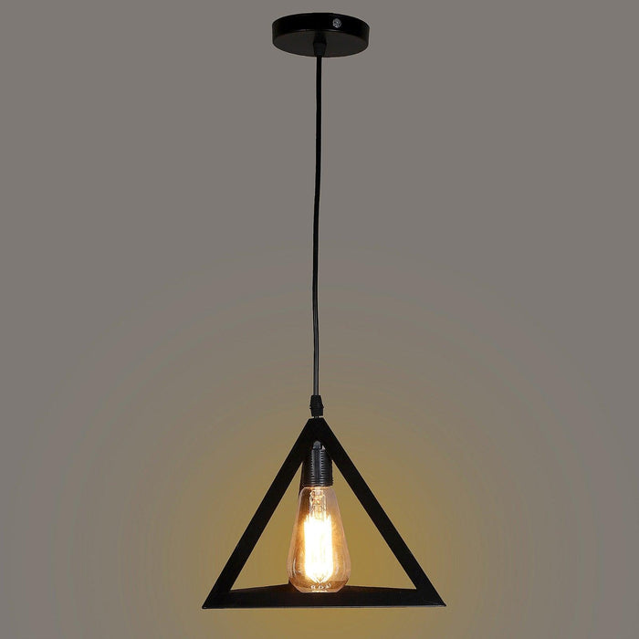 Black Iron Hanging Light - WoodenTwist