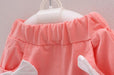 Raafi Summer Baby girls Tee With Shorts White & Peach - WoodenTwist