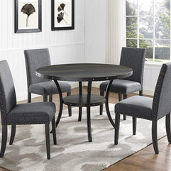 Premium Fabric Dining Chairs with Nailhead Trim (Set of 2) - WoodenTwist
