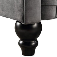 Chesterfield Velvet Corner Sofa - Blue Variant