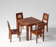 Premium Solid Teak Wood 4 Seater Dining Set - WoodenTwist