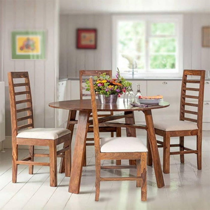 Trendy Solid Wood 4 Seater Dining Set - WoodenTwist