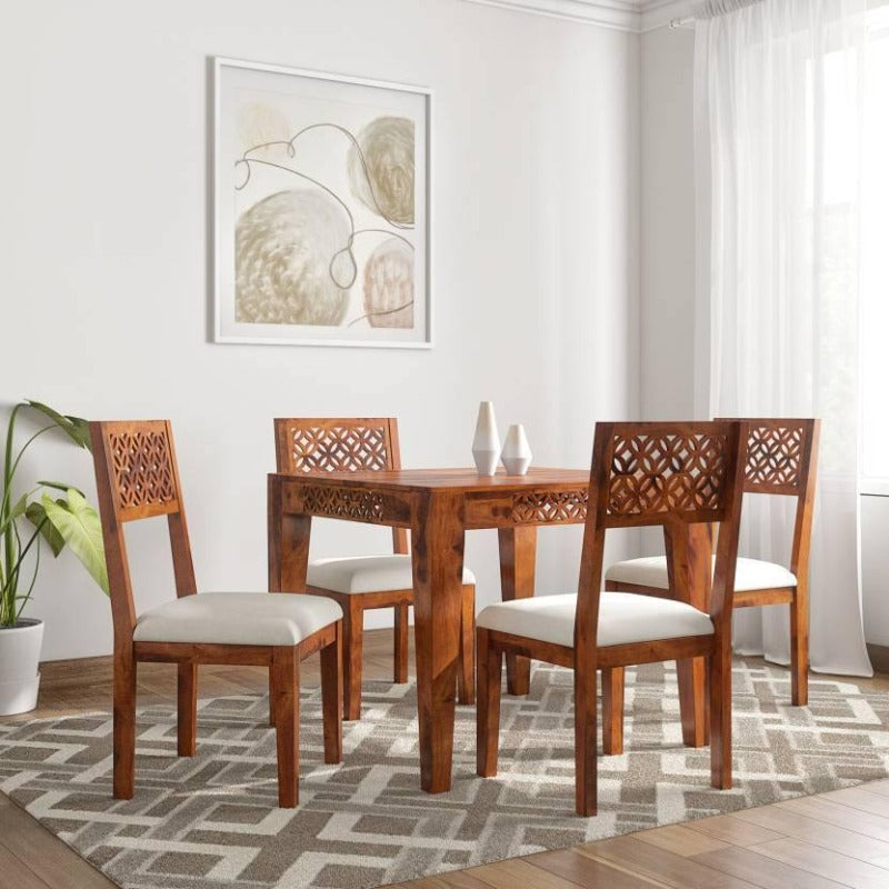 Designer Teak Wood Dining Set - WoodenTwist