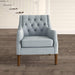 Vinger Tufted Fine Wingback Chair - WoodenTwist