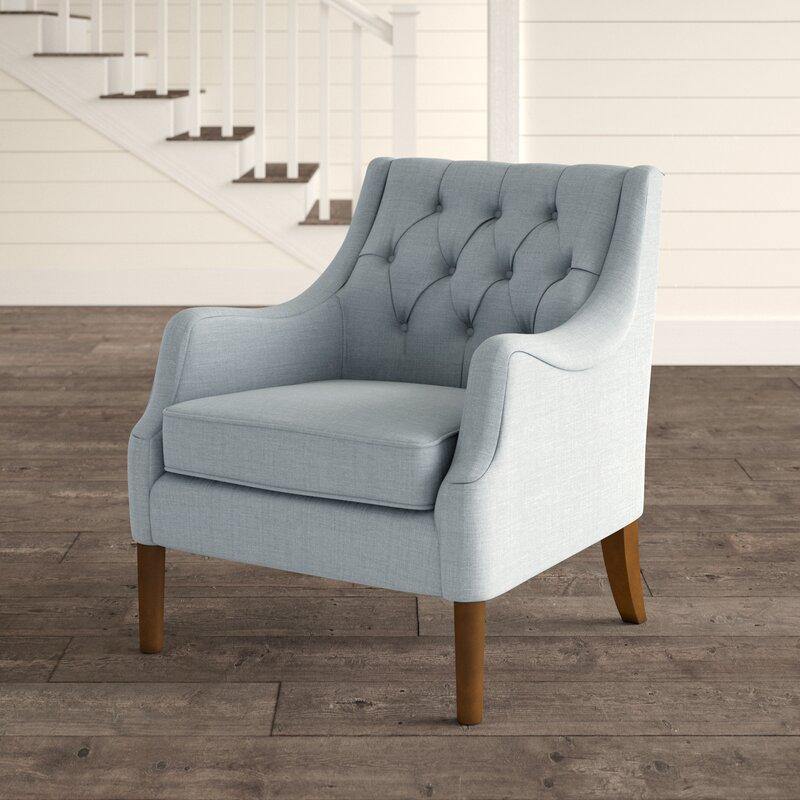 Vinger Tufted Fine Wingback Chair - WoodenTwist