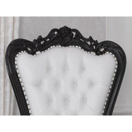 Luxurious High Back throne Crystal Buttons Chair - WoodenTwist
