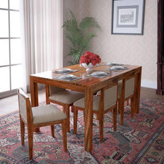 Royal Teak Wood 6 Seater Dining Set - WoodenTwist