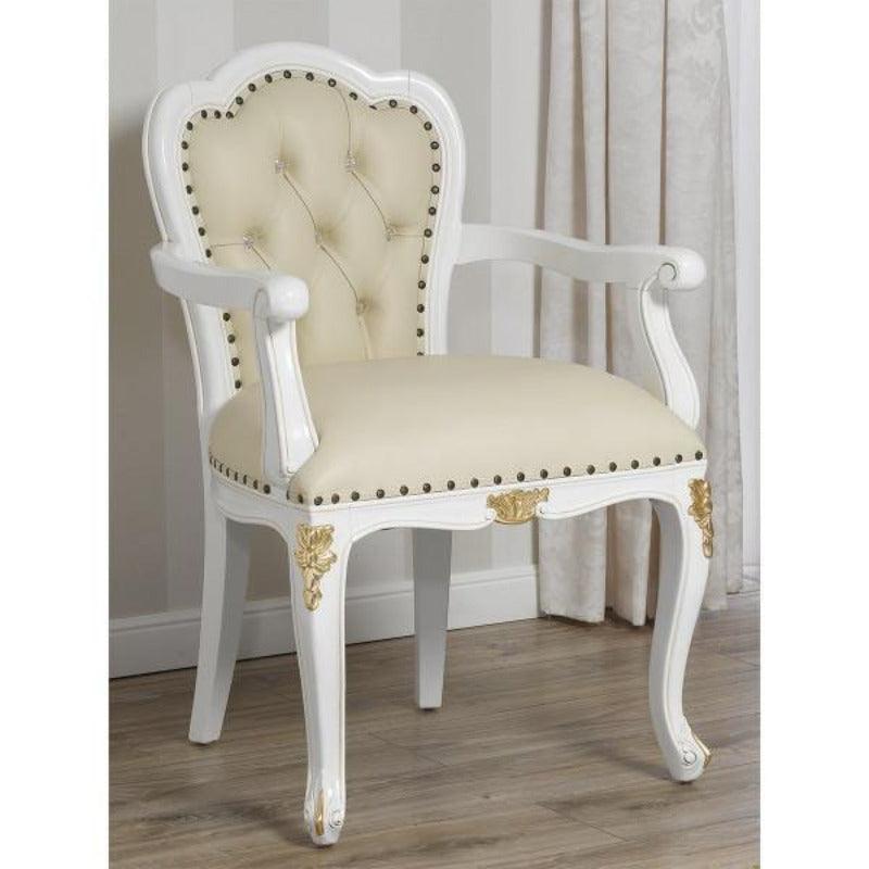 Hand Carved Teak, Tufted Comfort