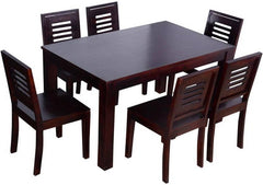 Premium Teak Wood 6 Seater Dining Table Set - WoodenTwist