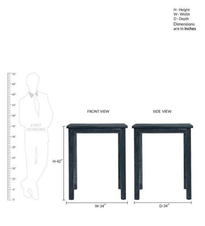 Fantasía Wooden Bar Table Set in Provincial Teak Finish - WoodenTwist