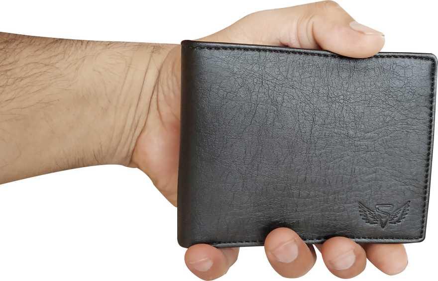 Men & Women Casual, Travel, Formal, Wallet Black Artificial Leather (10  Card Slots)