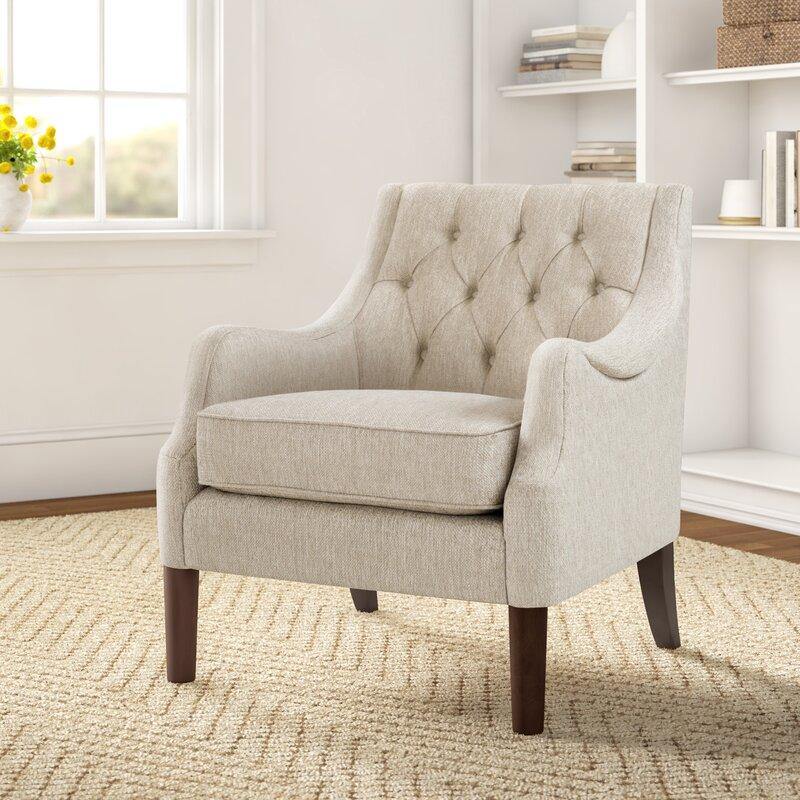 Vinger Tufted Fine Wingback Chair - WoodenTwist