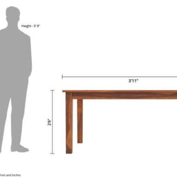 Teak Wood 4 Seater Dining Set  (Finish Color - Honey) - WoodenTwist