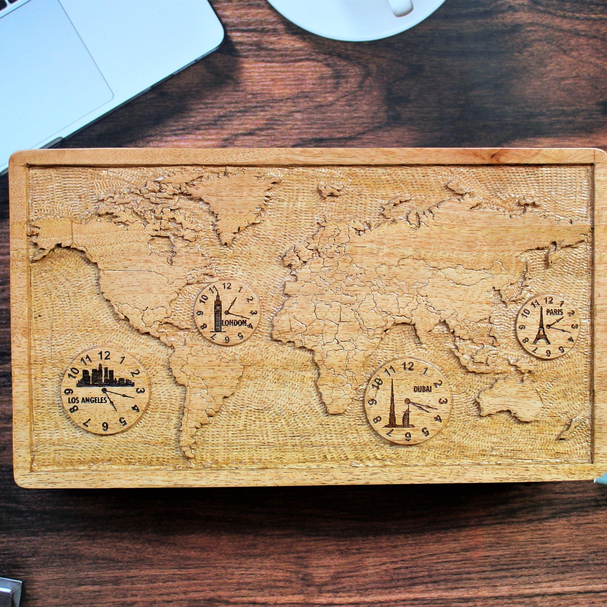 Handcrafted & Handcarved Wooden Watch Box - WoodenTwist