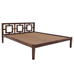 STOA BED QUEEN Sheesham Wood (Honey Finish) - WoodenTwist