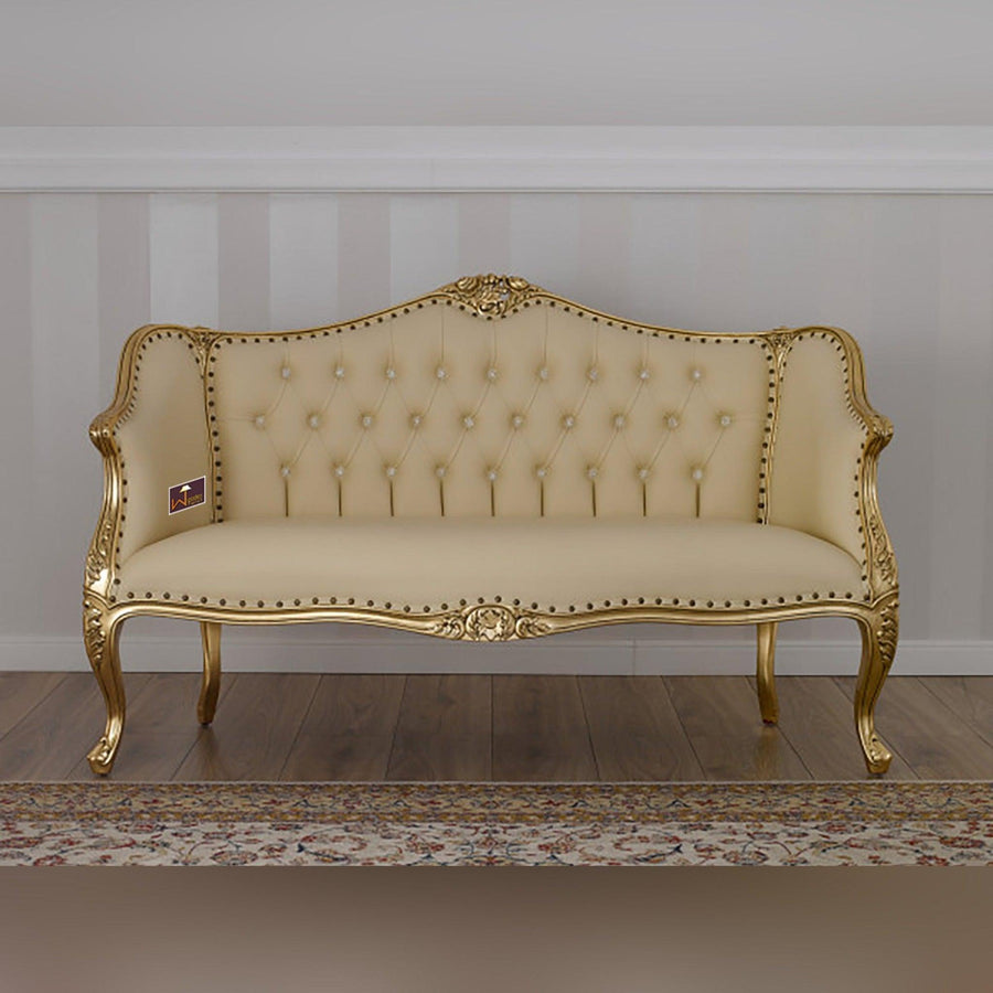 Stylish Carved Legs, Golden Finish