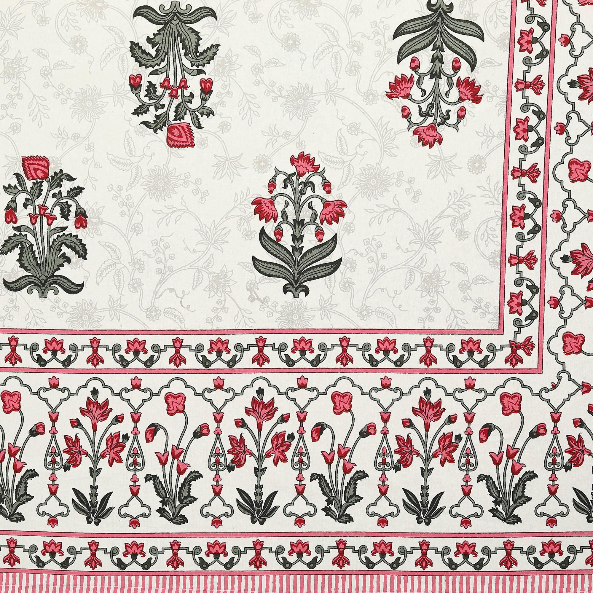 Rajasthani Jaipuri Beautiful Cotton Block Print bed sheets - WoodenTwist