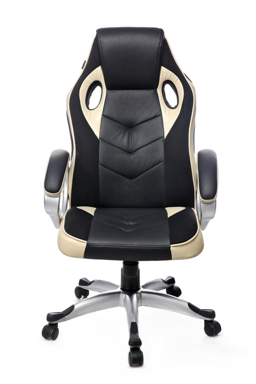 Stylish Gaming Chair in Black / Cream - WoodenTwist