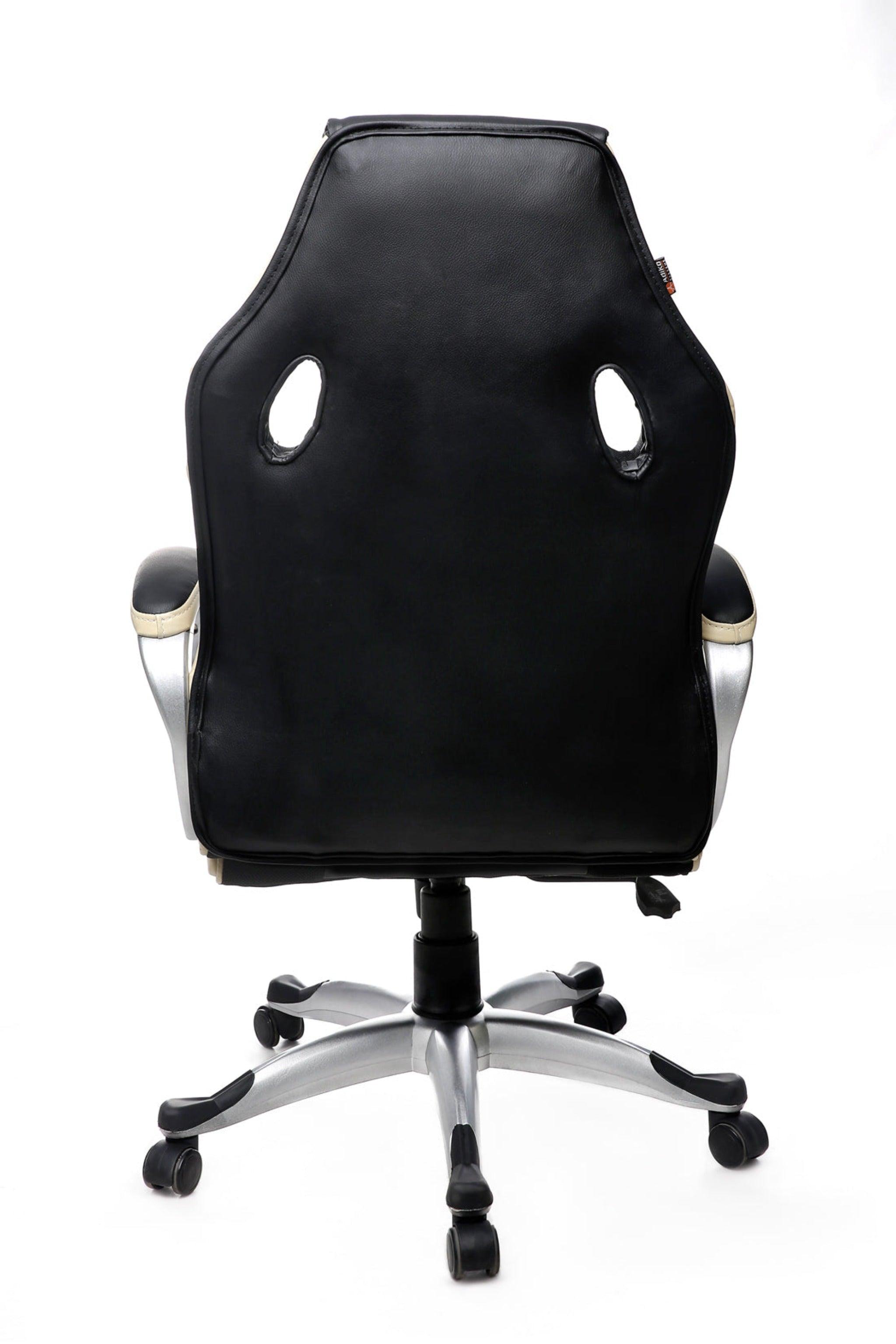 Stylish Gaming Chair in Black / Cream - WoodenTwist