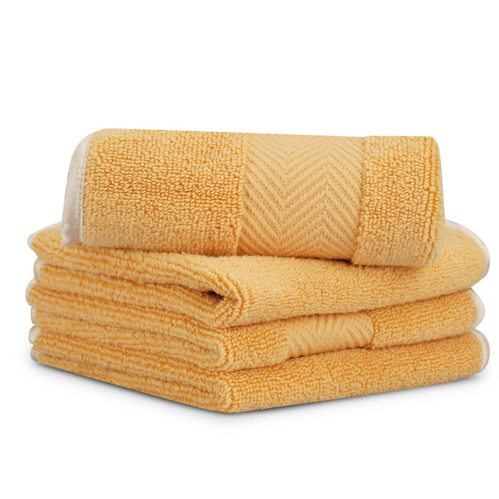 Pure Cotton 500 GSM Towel Set of 8 (4 Face wash Towel and 4 Bath Towel ) - WoodenTwist