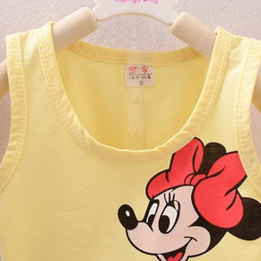 Raafi Summer Baby girls Tee With Shorts Yellow & Peach - WoodenTwist